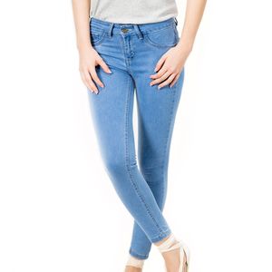 Jean Slim Mid Rise Azul Claro