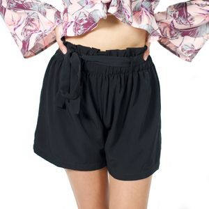 Short High Wasted con Lazo Negro