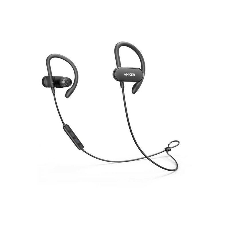  Anker SoundBuds - Auriculares inalámbricos de curva, Bluetooth  4.1, deportivos, con gancho para los oídos, impermeables, con revestimiento  nano, batería de 14 horas, cancelación de ruido CVC, para gimnasio y correr