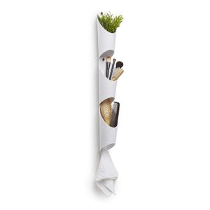 Adorno Floral Recipiente Pared x3 Blanco