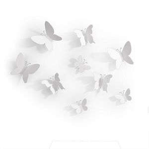 Set de 9 Mariposas Blanco