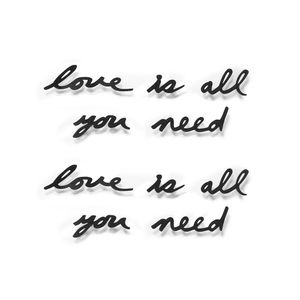 Adorno De Pared Mantra Love Negro