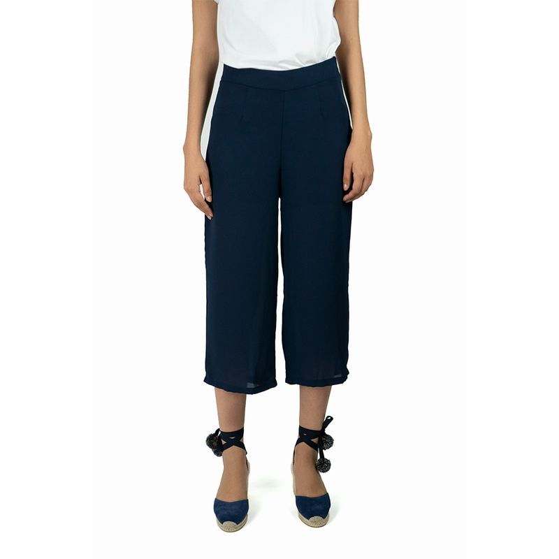 Pantalon culotte azul discount marino