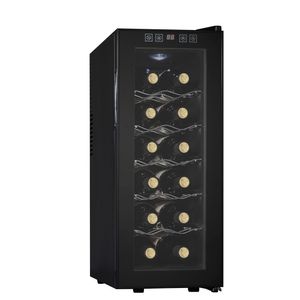 Enfriador de Vinos Termoeléctrico, para 12 Botellas, con 5 Parrillas, para Casa u Oficina