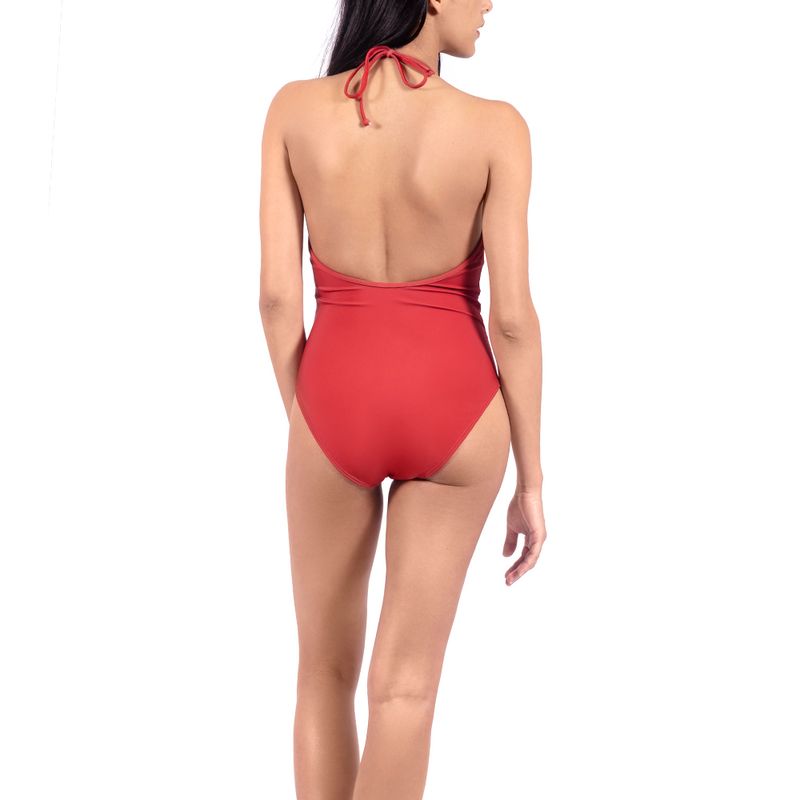 cosplay-ribbed-tie-front-coral-one-piece-swimsuit-500518-1-3