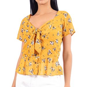 Blusa Amarilla con Estampado