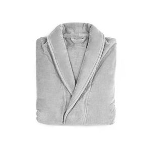 Bata de Baño de Terciopelo Light Grey