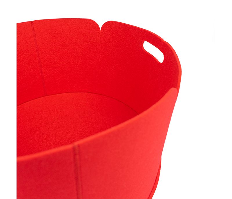round-holdall-basket-poly-felt-red