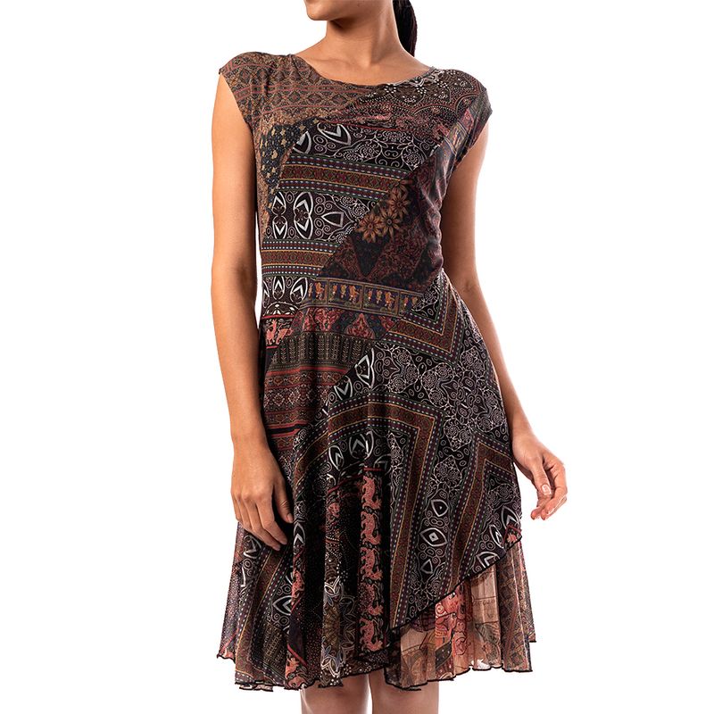 Vestido Desigual Gloria Negro Mujer