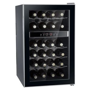 Enfriador de Vinos para 24 Botellas, de Acero Inoxidable, y Enfriamiento Silencioso
