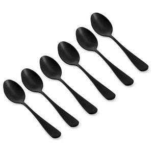 Set de 6 Cucharas de Te Acero Negro Satinado