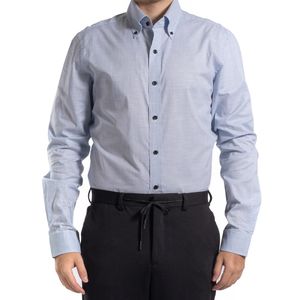 Slim Button Collar Celeste