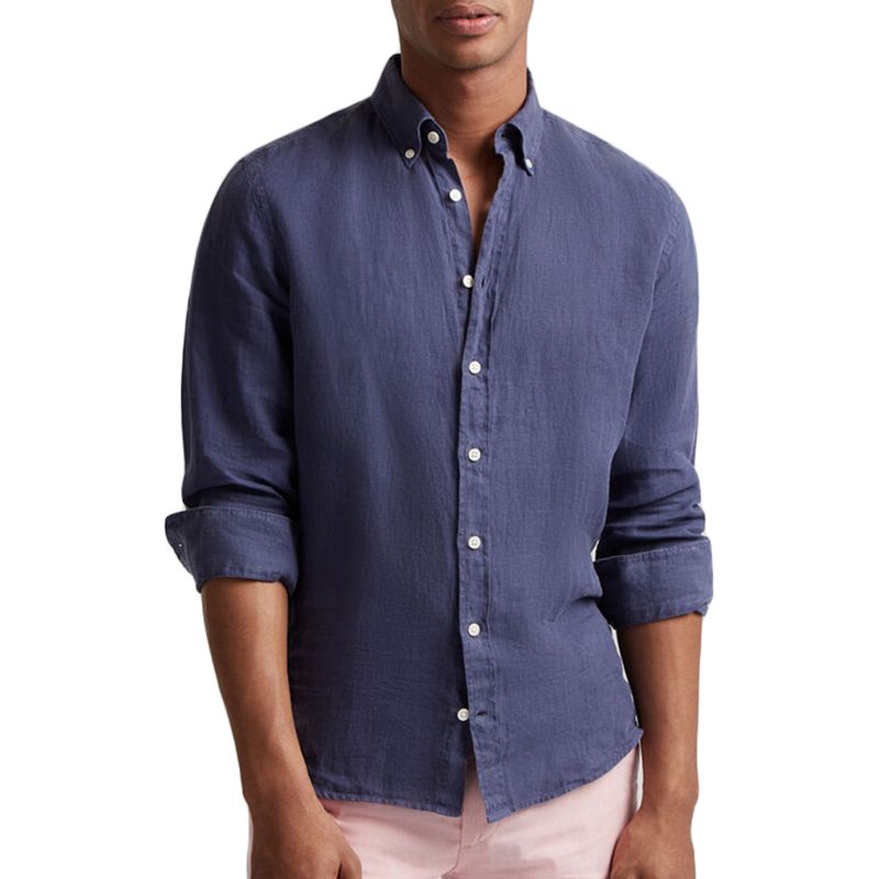 Hackett Camisa de Lino Azul HM3081755MN Unity Stores