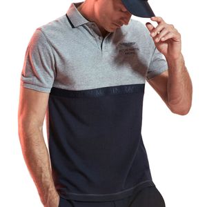 Polo Pieced Aston Martin Gris y Azul