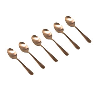 Set de 6 Cucharas de Té Acero Bronce Satinado