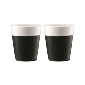 Set Vasos Bistro 2Pzs Negro Silicon 0.3L