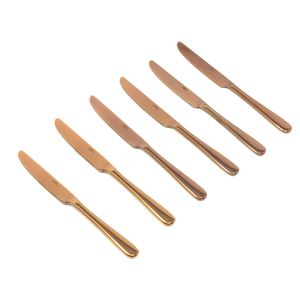 Set de 6 Cuchillos de Acero Bronce Brillante