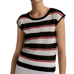 Jersey Rayas Crudo con Rojo