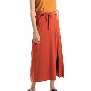 Falda Algodón Flammé Teja