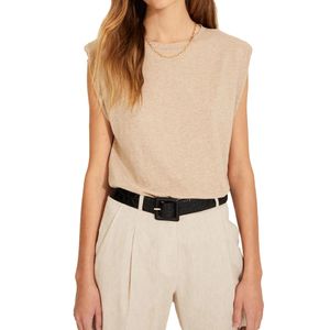 Camiseta Hombreras Camel Melange