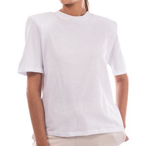 Tee Pima Cotton Shoulder Pad White