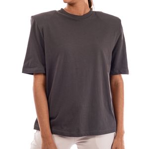 Tee Pima Cotton Shoulder Pad Grey