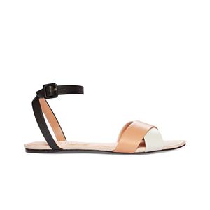 Sandalias con tiras cruzadas Blanco Crema Black Nocciola