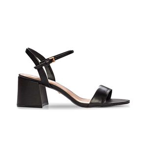 Sandalias Basic Taco Medio Negro