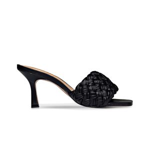 Sandalia Mule Trenzada Negro