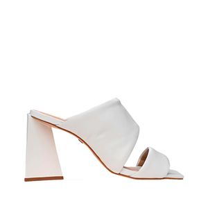 Sandalia Mule Abierta Blanco