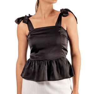 Top Peplum Negro