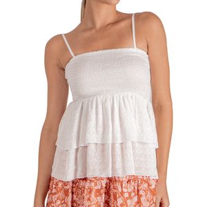 Top Nido Peplum Blanco