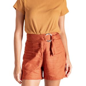 Short con Cinturon Naranja