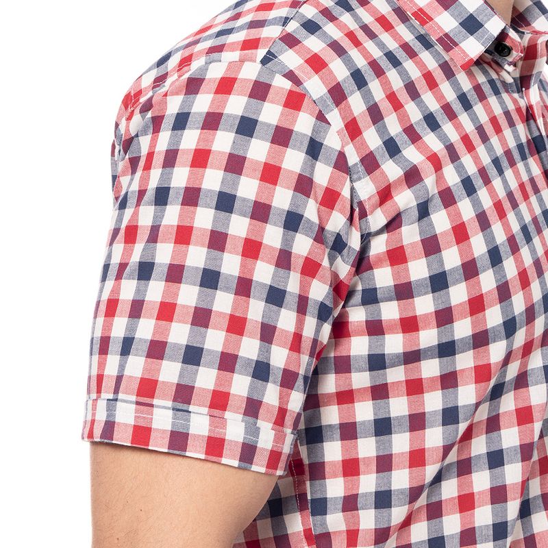 camisa-elaborada-en-popelina-algodon-100-estampado-a-cuadros-mangas-cortas-co-cun-003-5