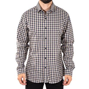 Slim Square Collar Cuadros Beige