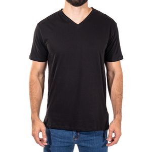 Basic T-Shirt Cuello en V Negro
