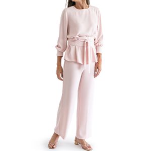 Blusa ML con Nudo Rosada