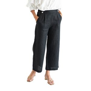 Katherine Pantalon de Lino Negro