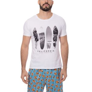 Camiseta Estampada Surf Blanco