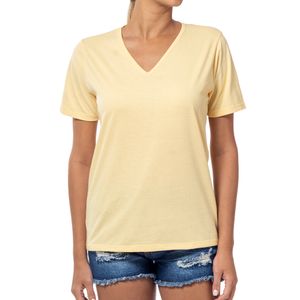 Basic T-Shirt Cuello en V Amarillo