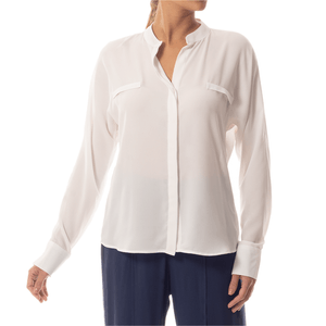 Top Blanco Cuello Mao