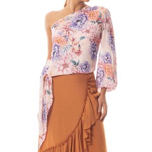 Top One Shoulder Floral