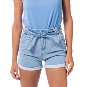Short con Cinturon Azul