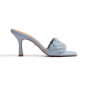 Sandalia Mule Trenzada Cielo Blue