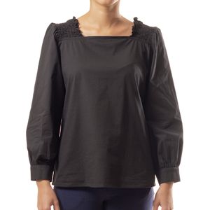 Top Popelina M/L Negro
