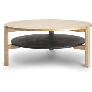 Mesa 2 Niveles Negro/Natural