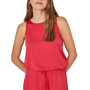 Top Satinado Frambuesa
