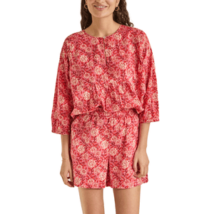 Short Estampado Block Print Flores