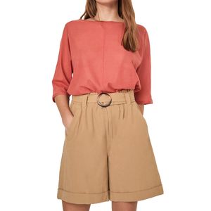 Short Cintura Alta Camel