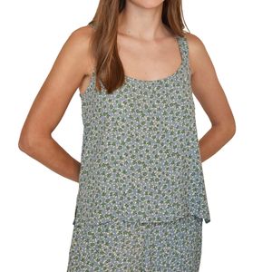 Top Fluido Azul Camel